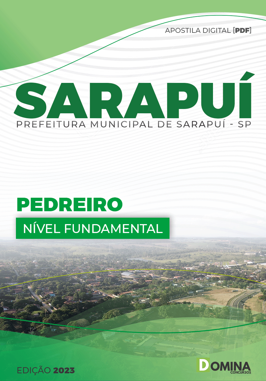 Apostila Digital Concurso Pref Sarapuí SP 2023 Pedreiro