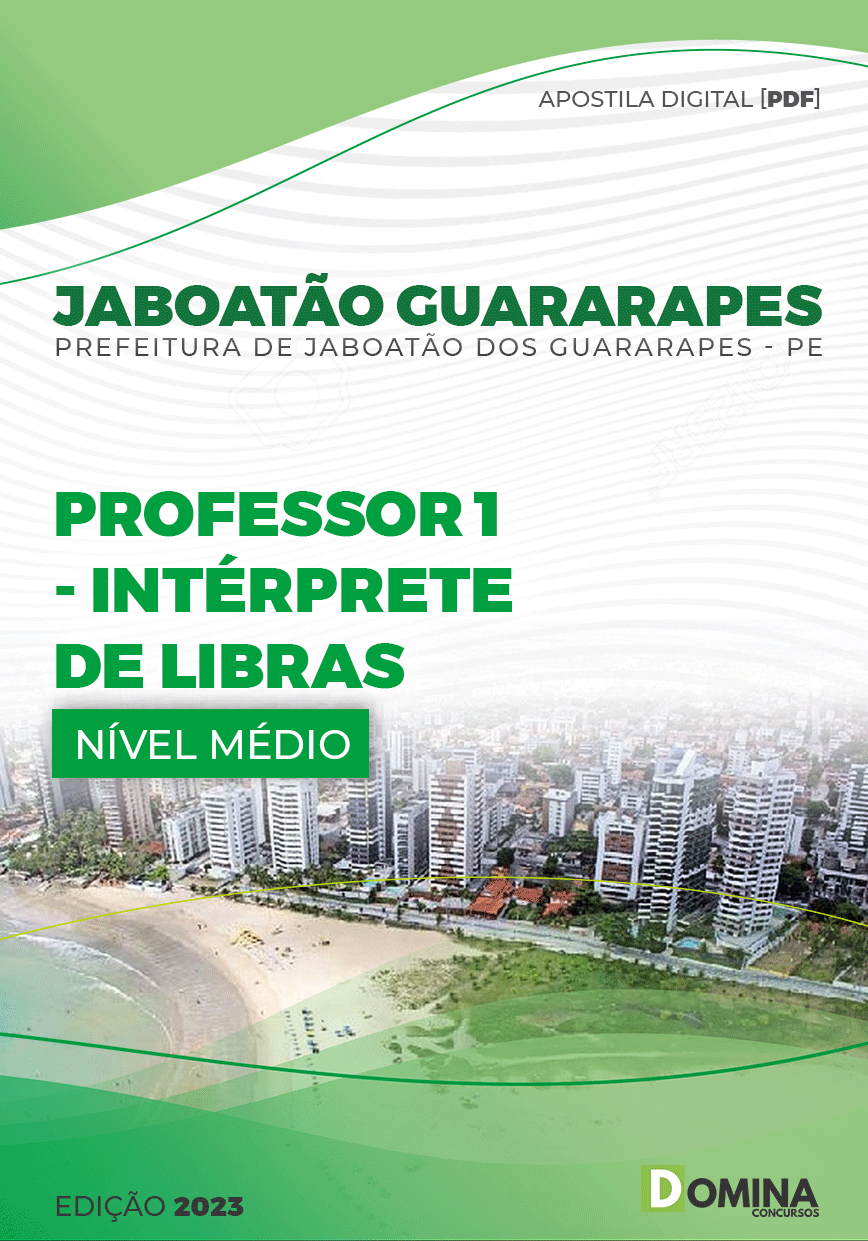Apostila Pref Jaboatão Guararapes PE 2023 Professor I Intérprete