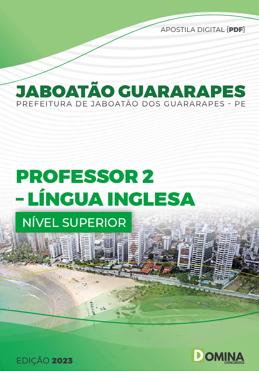 Apostila Pref Jaboatão Guararapes PE 2023 Professor 2 Língua Inglesa