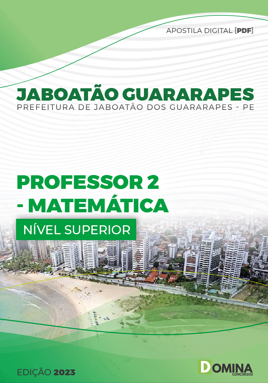 Apostila Pref Jaboatão Guararapes PE 2023 Professor 2 Matemática