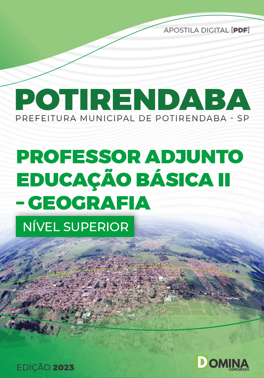 Apostila Pref Potirendaba SP 2023 Professor Adjunto EB II Geografia