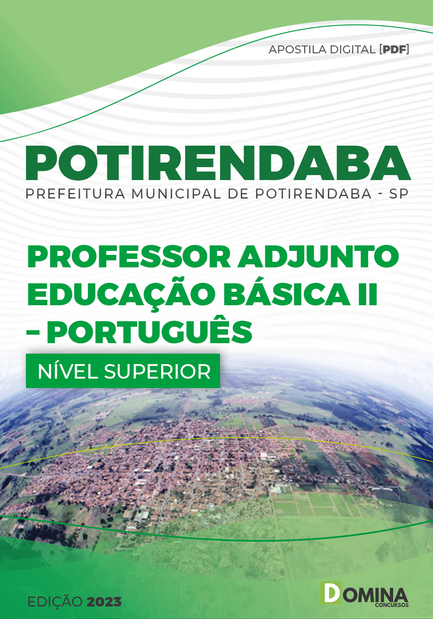 Apostila Pref Potirendaba SP 2023 Professor Adjunto EB II Português