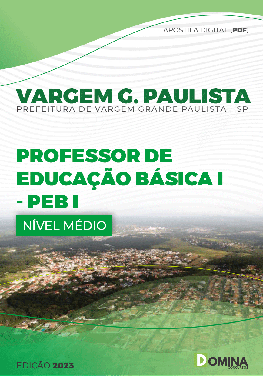 Apostila Pref Vargem Grande Paulista SP 2023 Professor PEB I