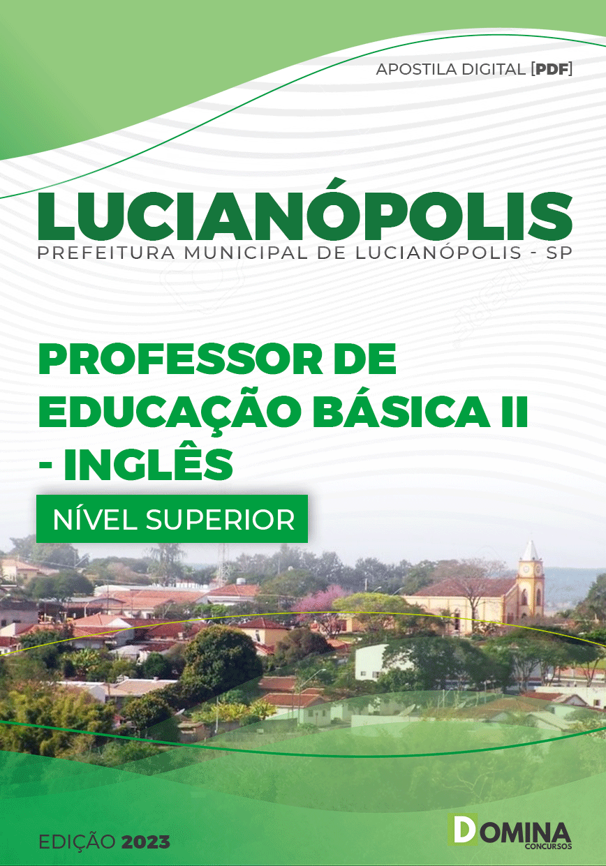 Apostila Pref Lucianópolis SP 2023 Professor Educação Básica Inglês