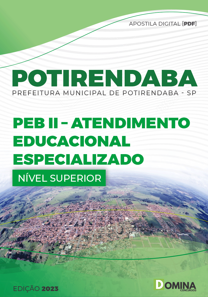 Apostila Pref Potirendaba SP 2023 Professor PEB II Atend Educacional