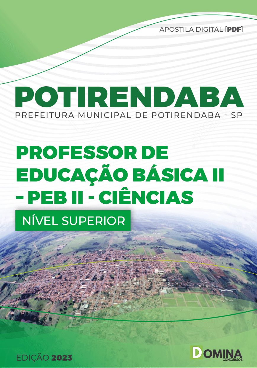 Apostila Pref Potirendaba SP 2023 Professor PEB II Ciências