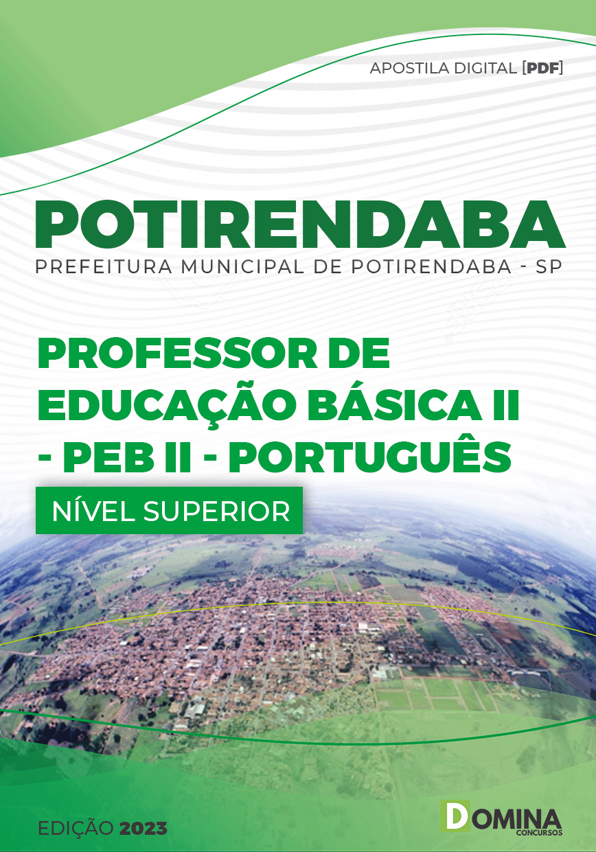 Apostila Pref Potirendaba SP 2023 Professor PEB II Português