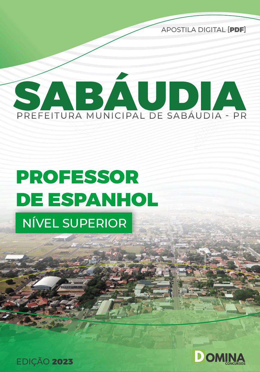 Apostila Digital Pref Sabáudia PR 2023 Professor Espanhol