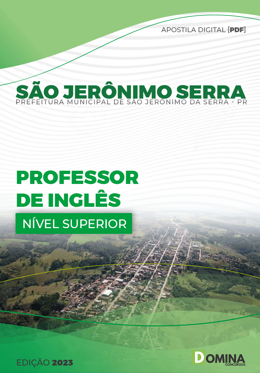 Apostila Pref São Jerônimo Serra PR 2023 Professor Inglês