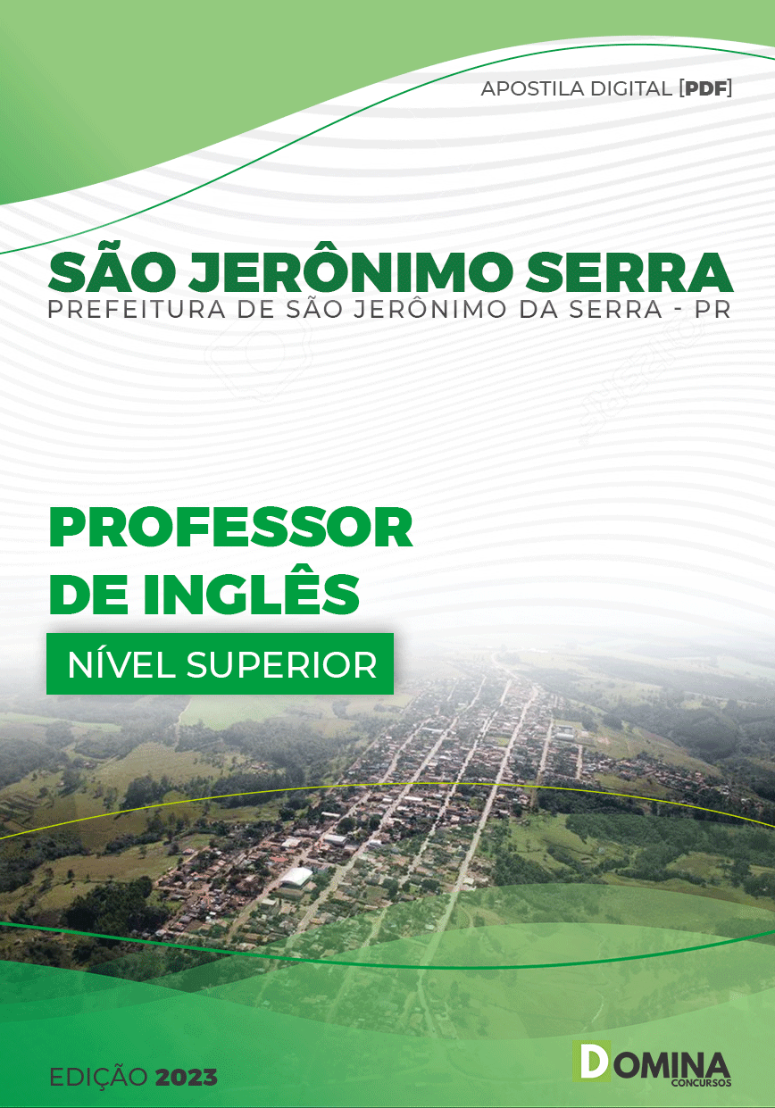 Apostila Pref São Jerônimo Serra PR 2023 Professor Inglês