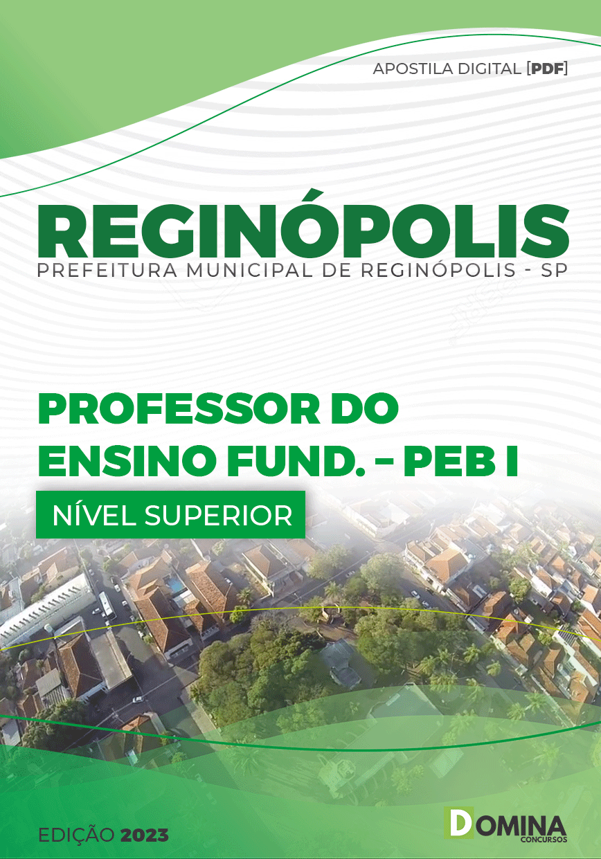 Apostila Pref Reginópolis SP 2023 Professor Ensino Fundamental