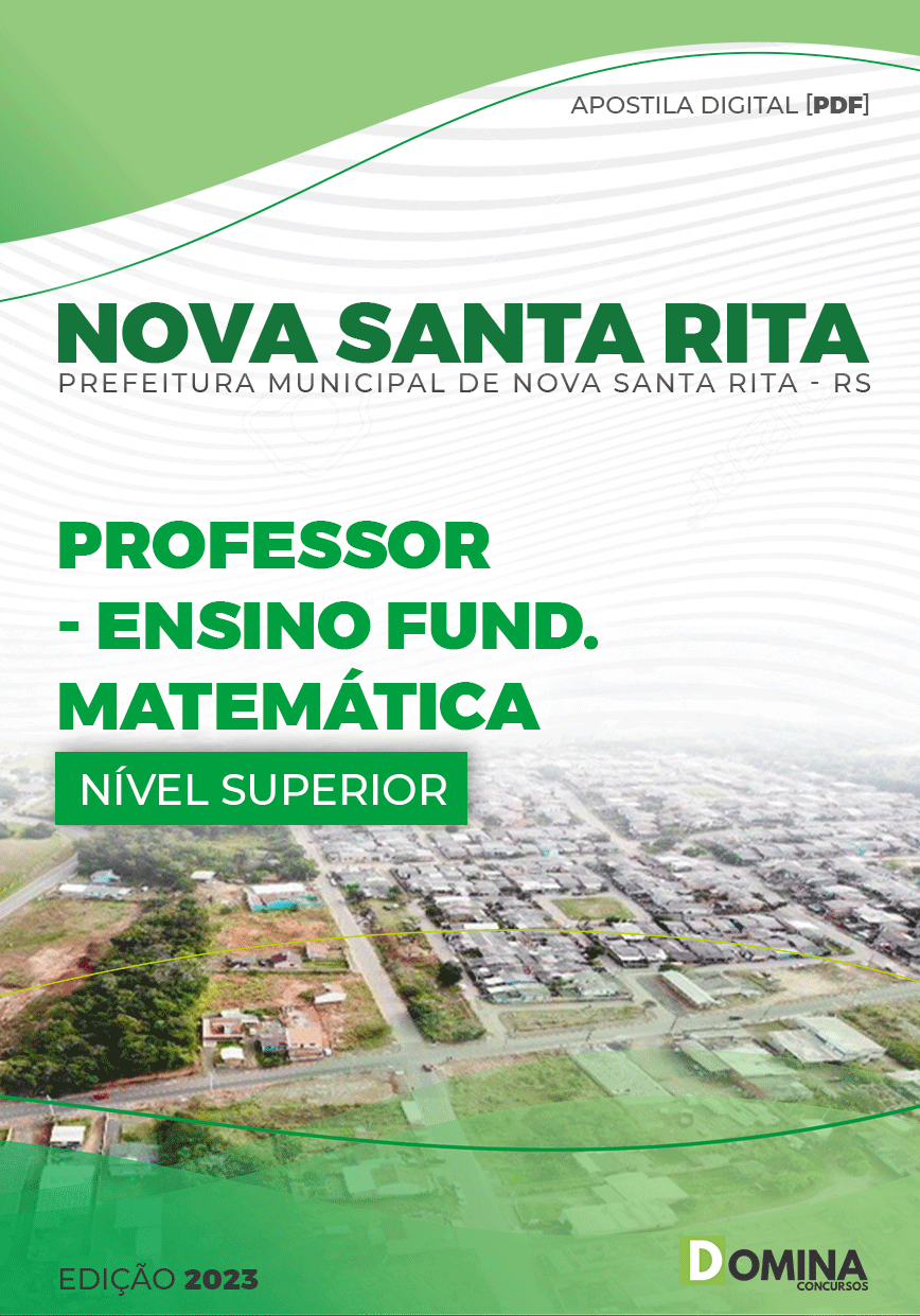 Apostila Pref Nova Santa Rita RS 2023 Professor Matemática