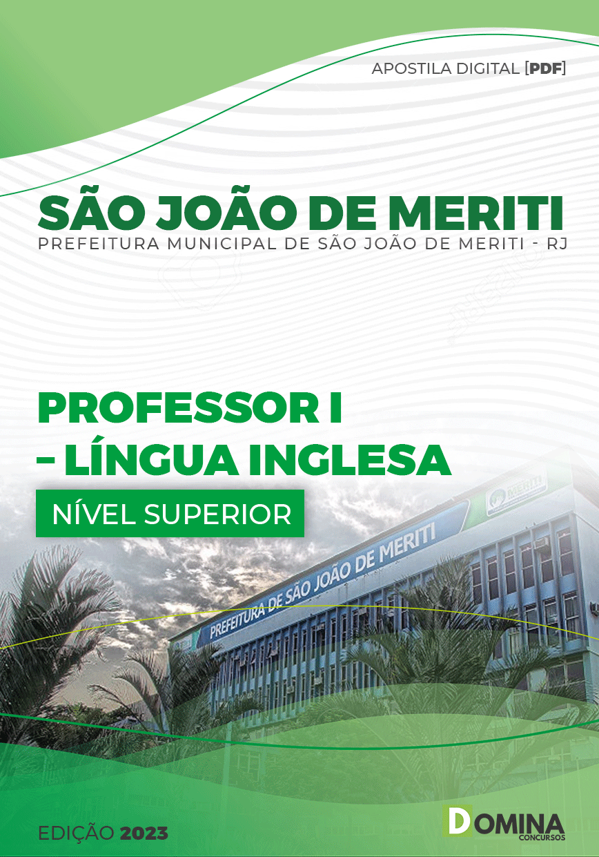 Apostila Pref São João Meriti RJ 2023 Professor I Inglesa