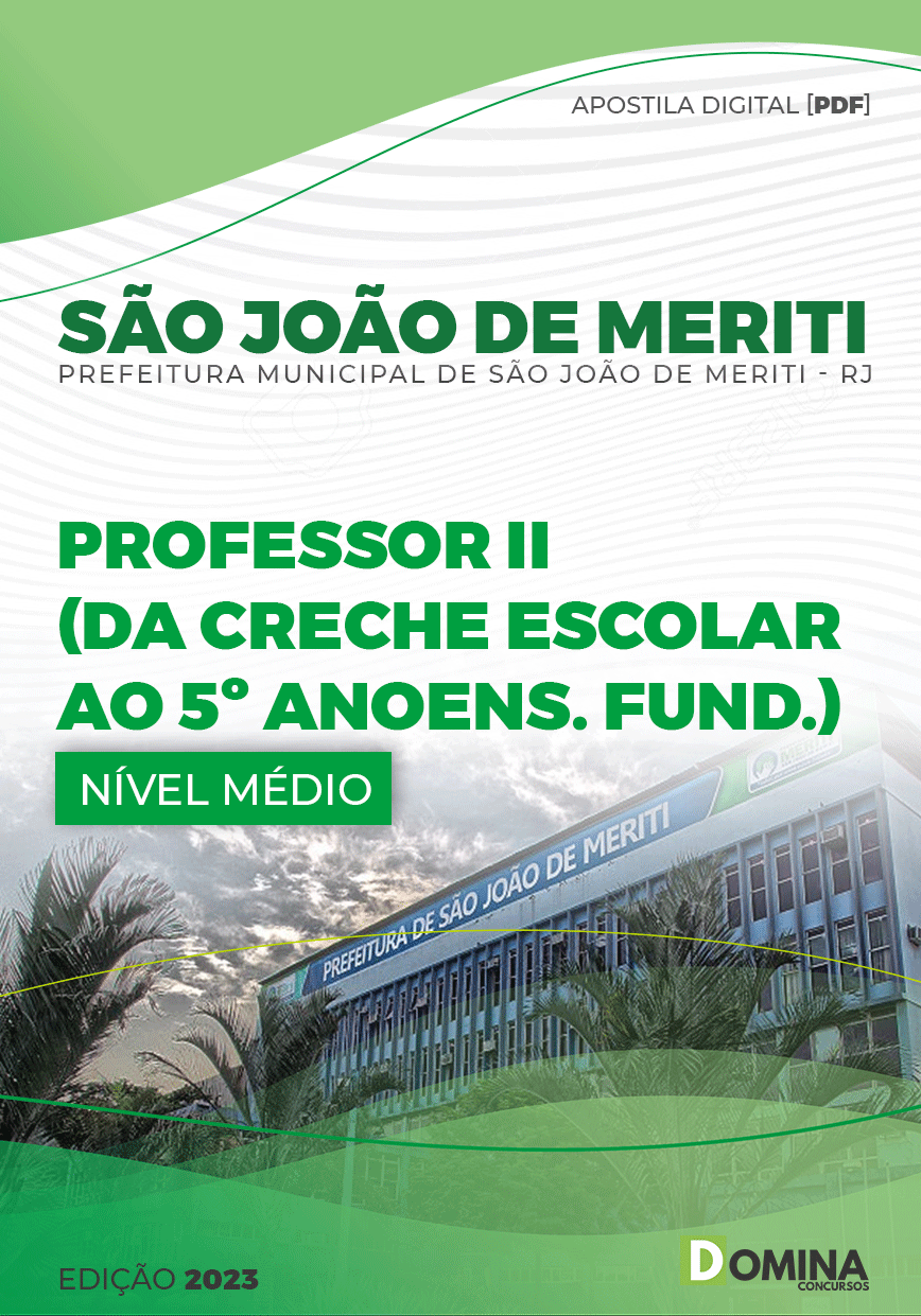 Apostila Pref São João Meriti RJ 2023 Professor II Ensino Fundamental
