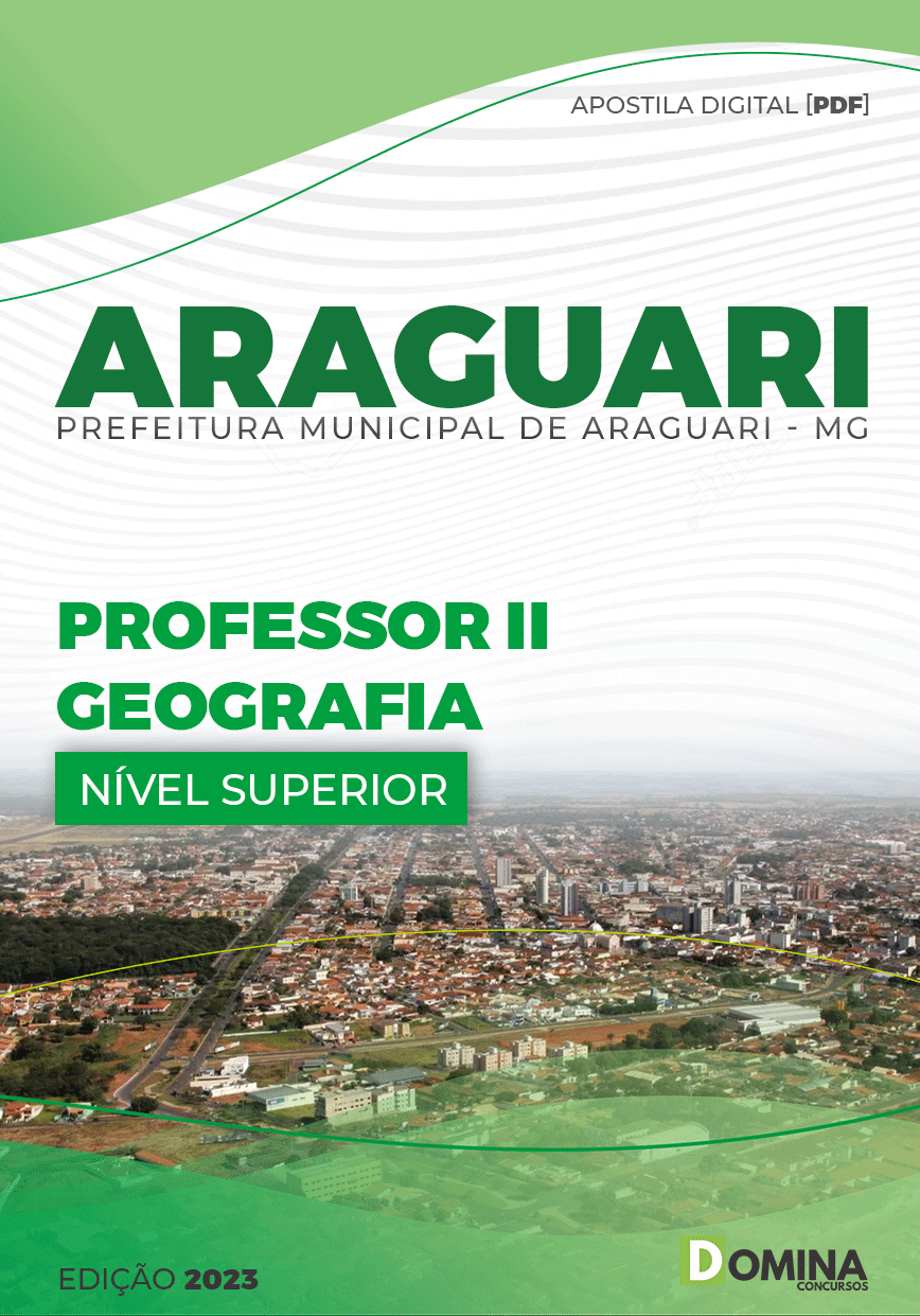 Apostila Digital Pref Araguari MG 2023 Professor II Geografia