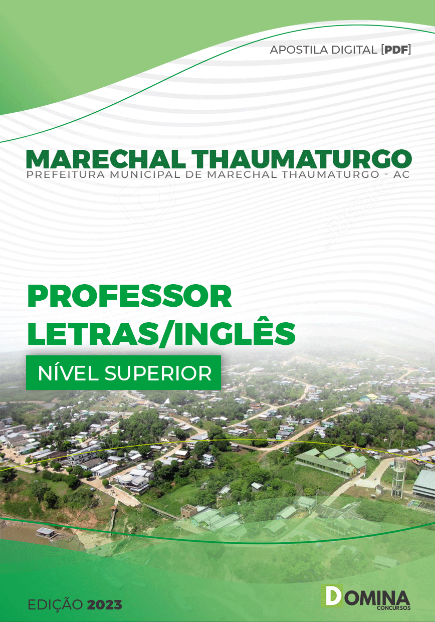 Apostila Pref Marechal Thaumaturgo AC 2023 Professor Letras Inglês
