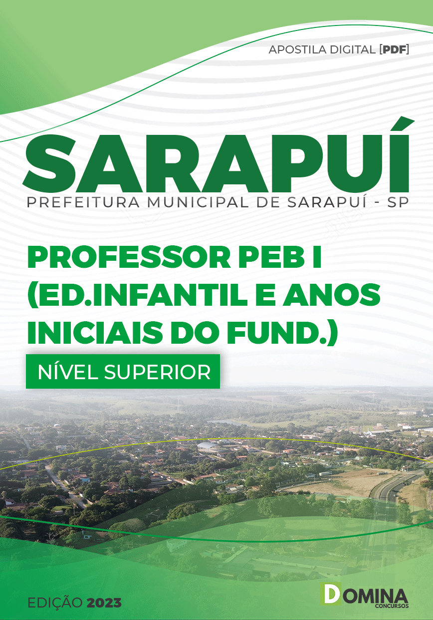 Apostila Pref Sarapuí SP 2023 Professor Educação Básica I