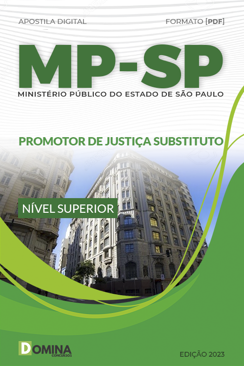 Apostila Concurso MP SP 2023 Promotor Justiça Substituto