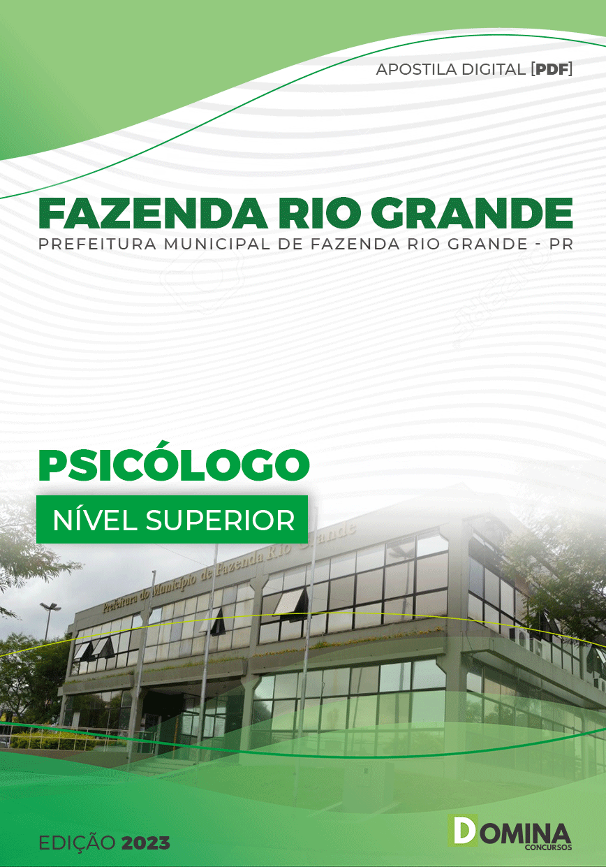 Apostila Pref Fazenda Rio Grande PR 2023 Psicólogo