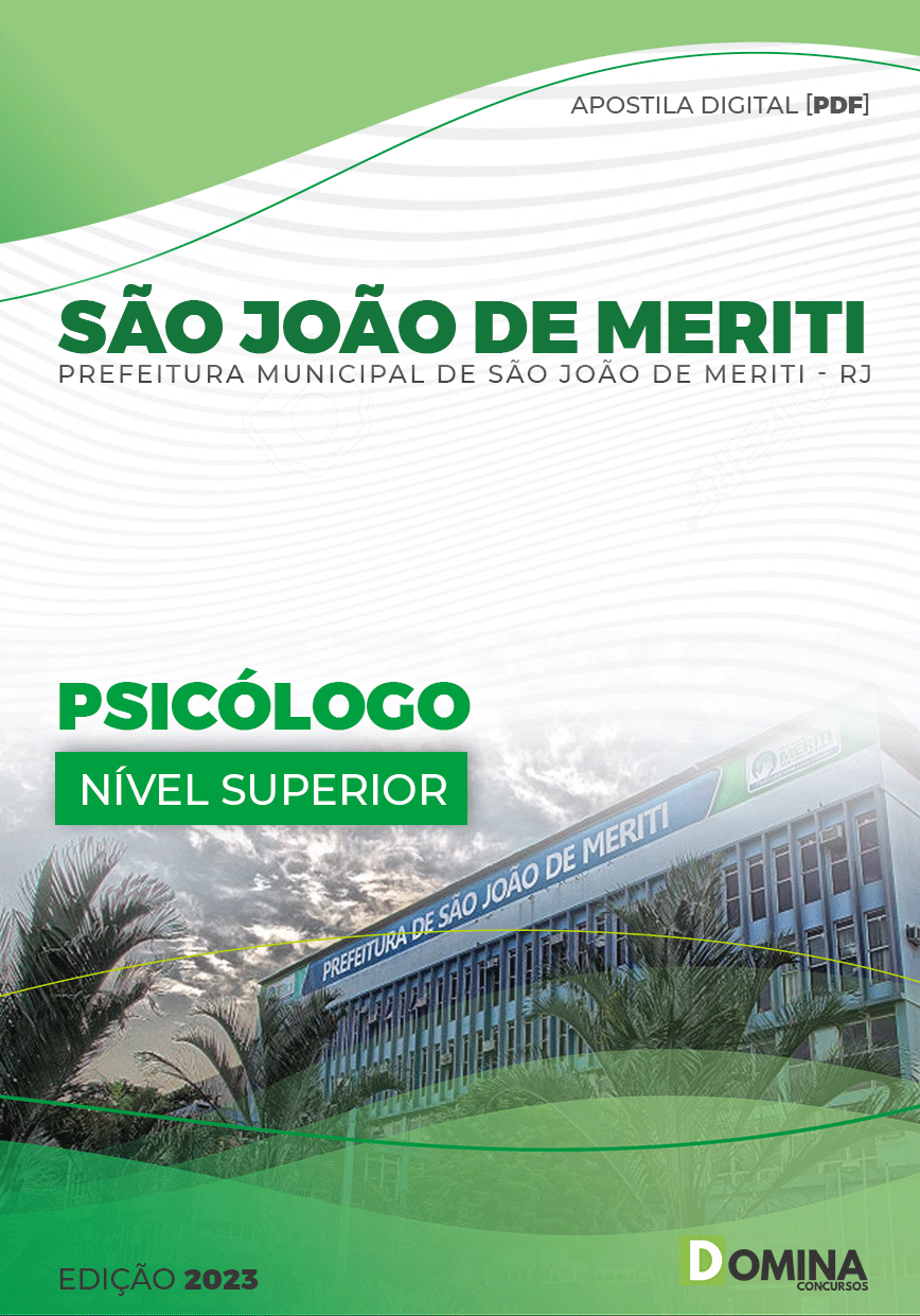 Apostila Digital Pref São João Meriti RJ 2023 Psicólogo