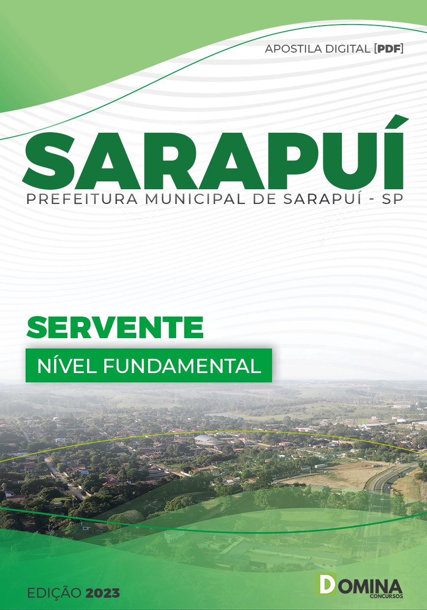 Apostila Digital Concurso Pref Sarapuí SP 2023 Servente