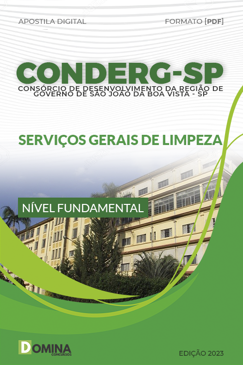 Apostila CONDERG SP 2023 Serviços Gerais Limpeza
