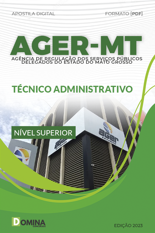 Apostila Digital AGER MT 2023 Técnico Administrativo