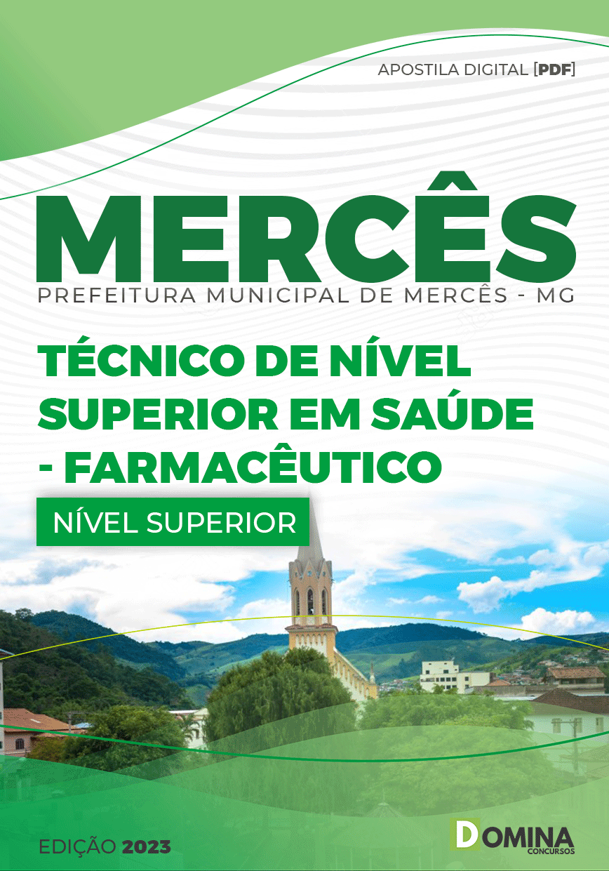 Apostila Pref Mercês MG 2023 Técnico Superior Farmacêutico