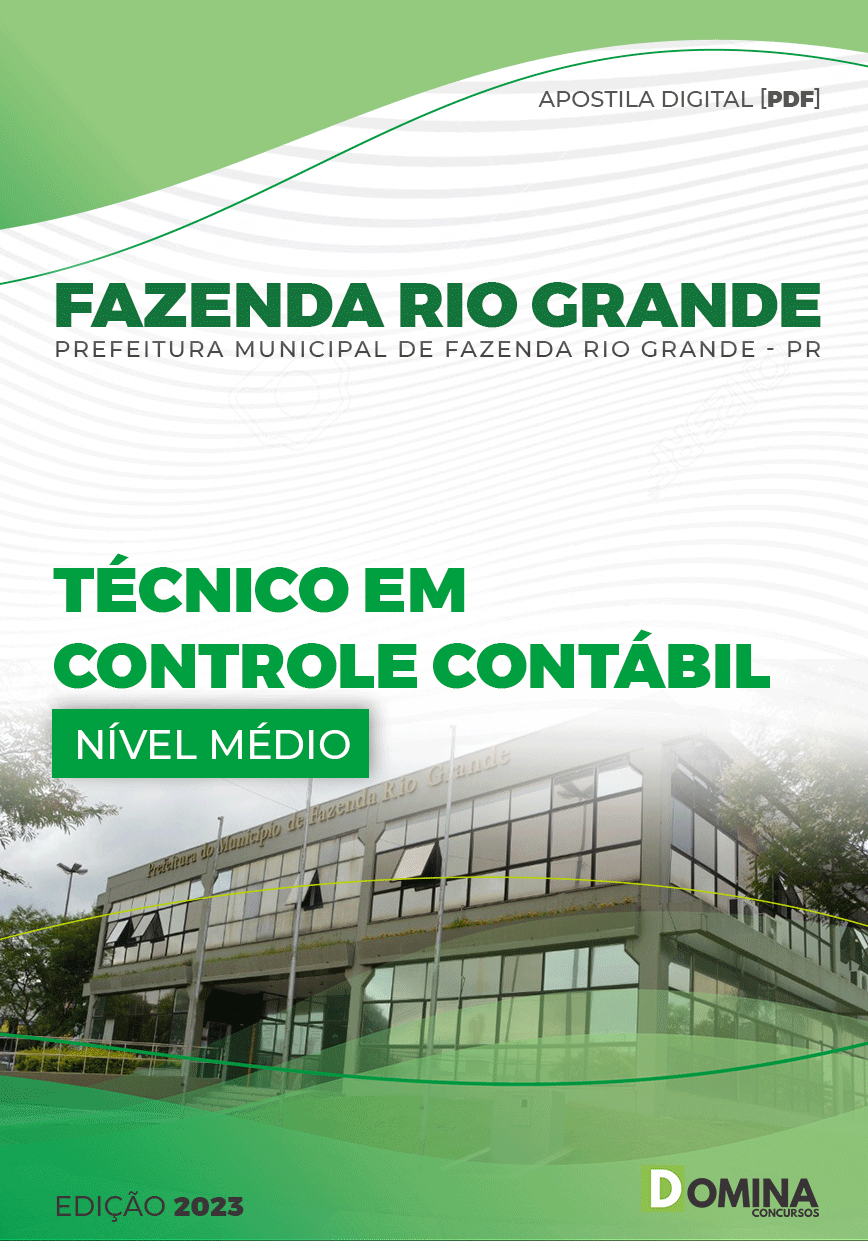Apostila Pref Fazenda Rio Grande PR 2023 Técnico Controle Contábil
