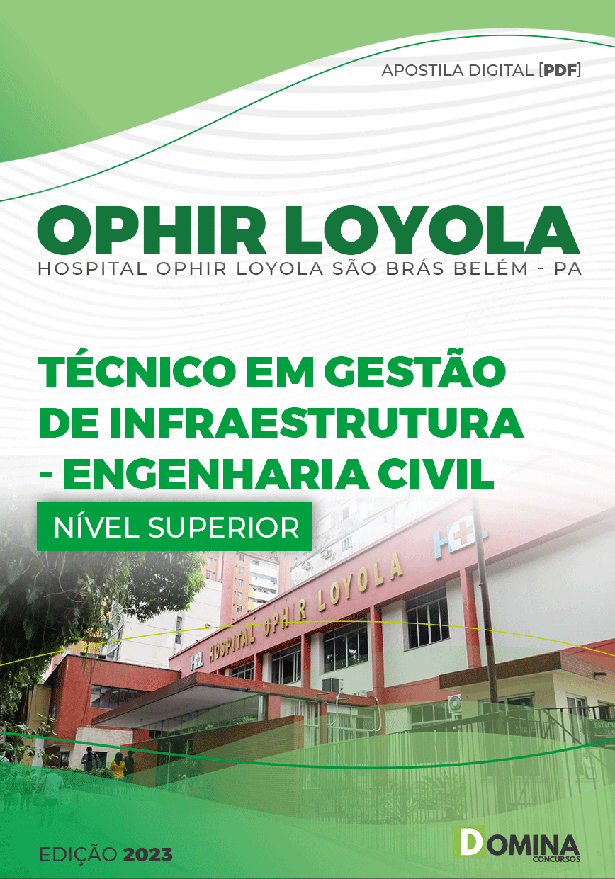 Apostila Hospital Ophir Loyola 2023 Técnico Gestão Engenheiro Civil