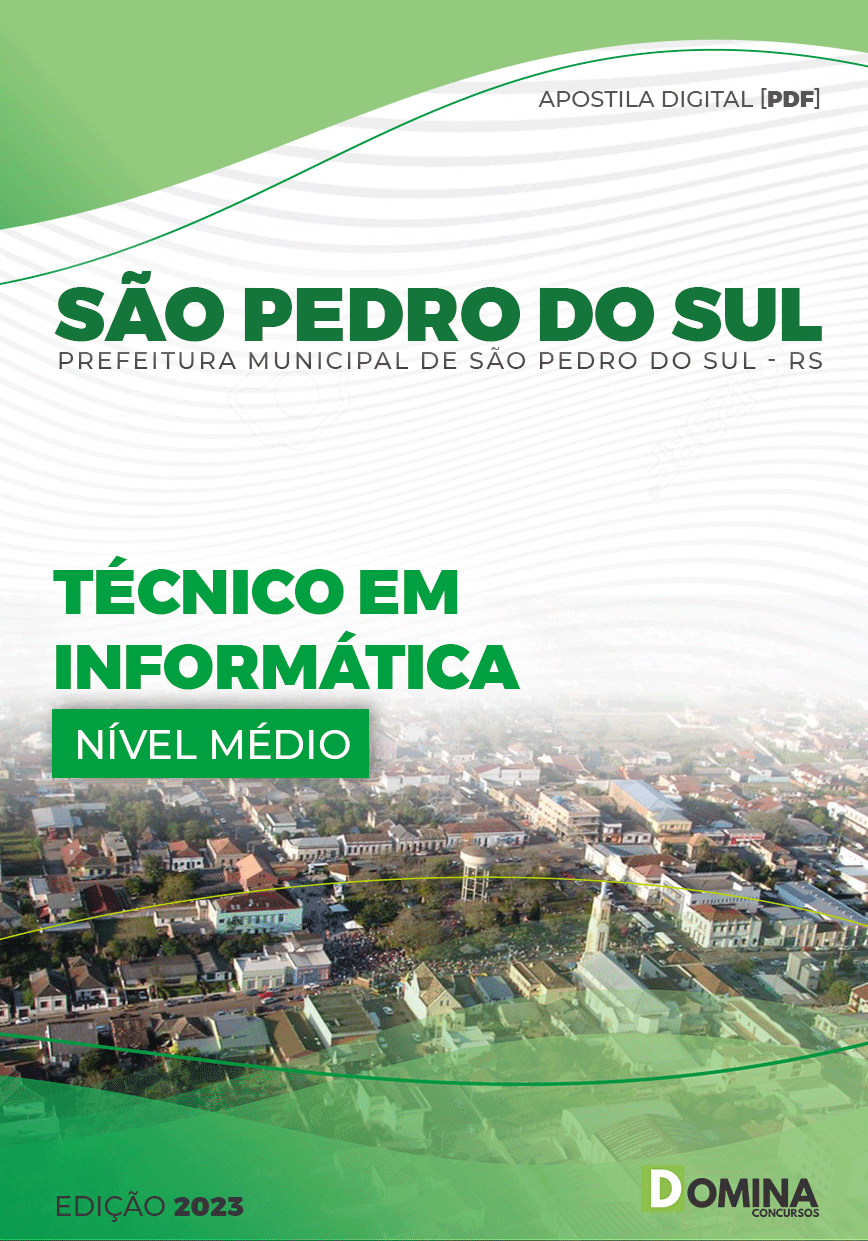 Apostila Pref São Pedro do Sul RS 2023 Técnico Informática