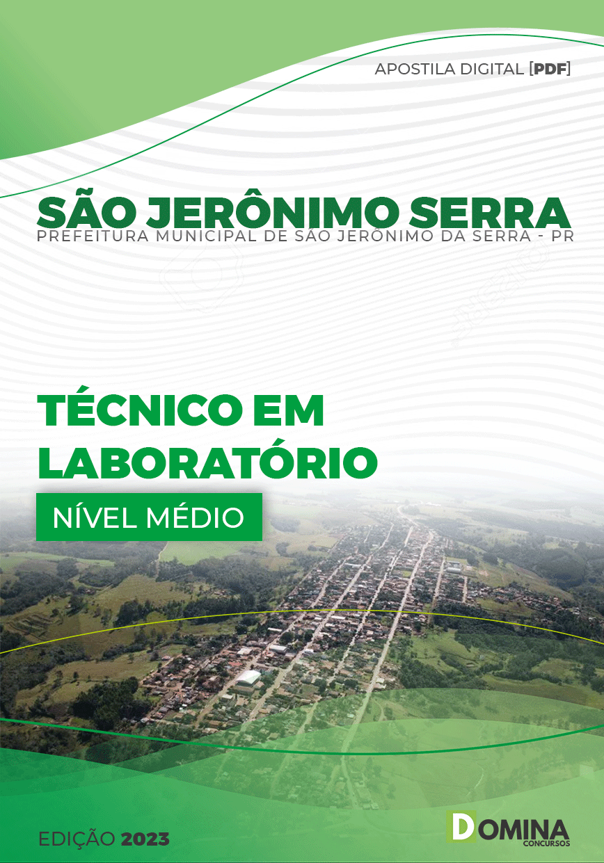 Apostila Pref São Jerônimo Serra PR 2023 Técnico Laboratório