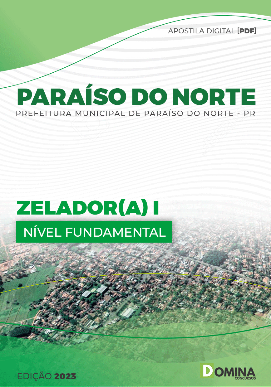 Apostila Digital Pref Paraíso Norte PR 2023 Zelador