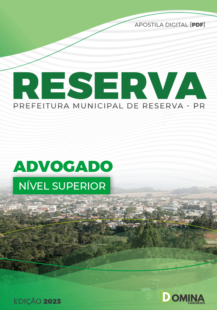 Apostila Concurso Pref Reserva PR 2023 Advogado