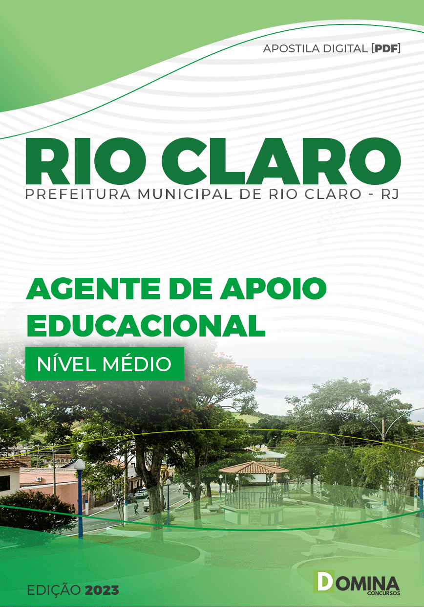 Apostila Pref Rio Claro RJ 2023 Agente Apoio Educacional