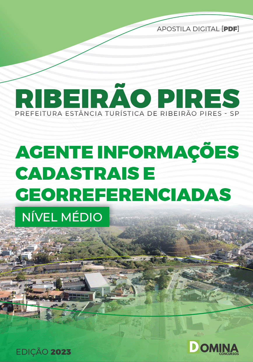 Apostila Digital Pref Ribeirão Pires SP 2023 Agente Cadastrais