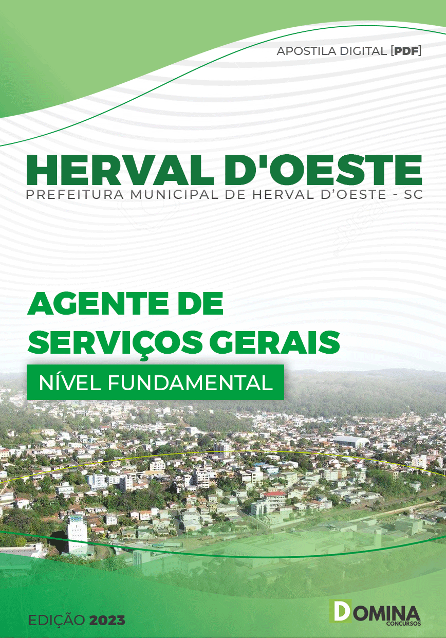 Apostila Pref Herval D’Oeste SC 2023 Agente Serviços Gerais