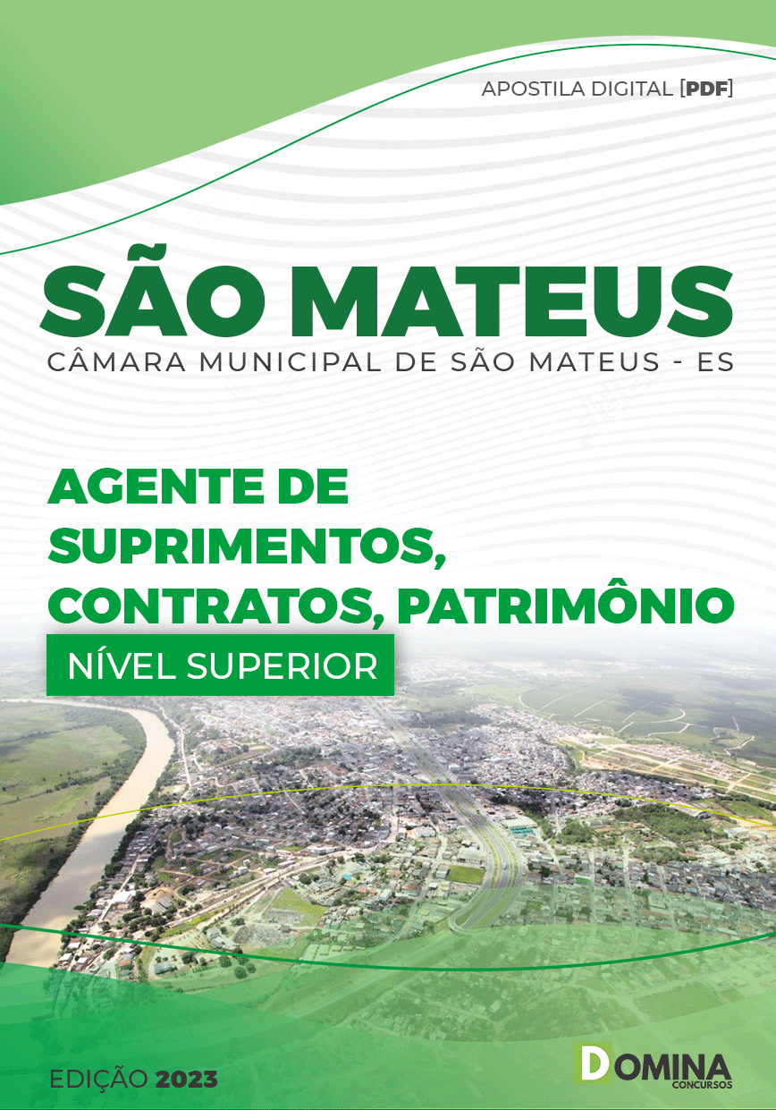 Apostila Câmara São Mateus ES 2023 Agente Contratos Patrimônio