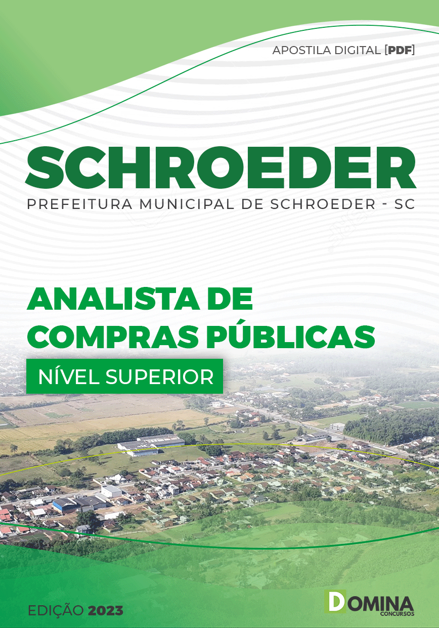 Apostila Pref Schroeder SC 2023 Analista Compras Públicas