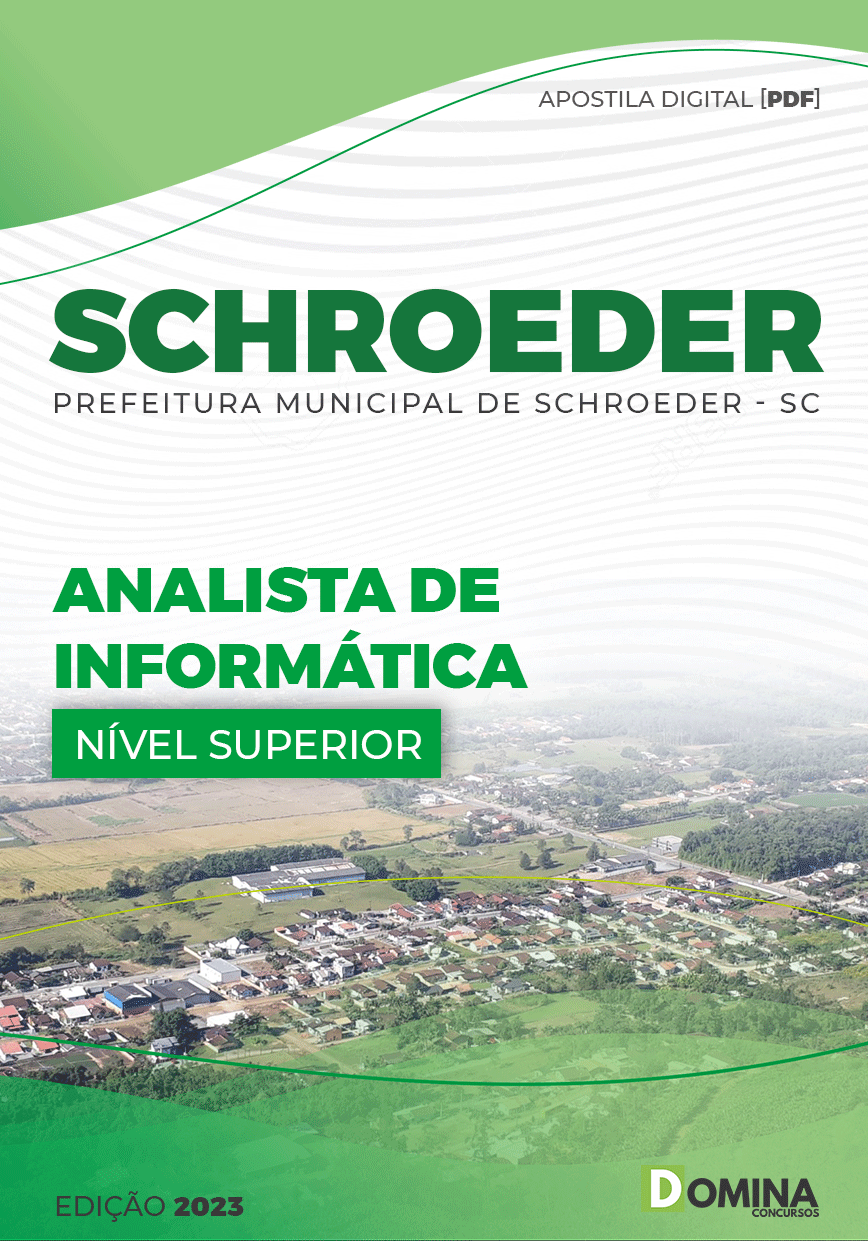 Apostila Digital Pref Schroeder SC 2023 Analista Informática