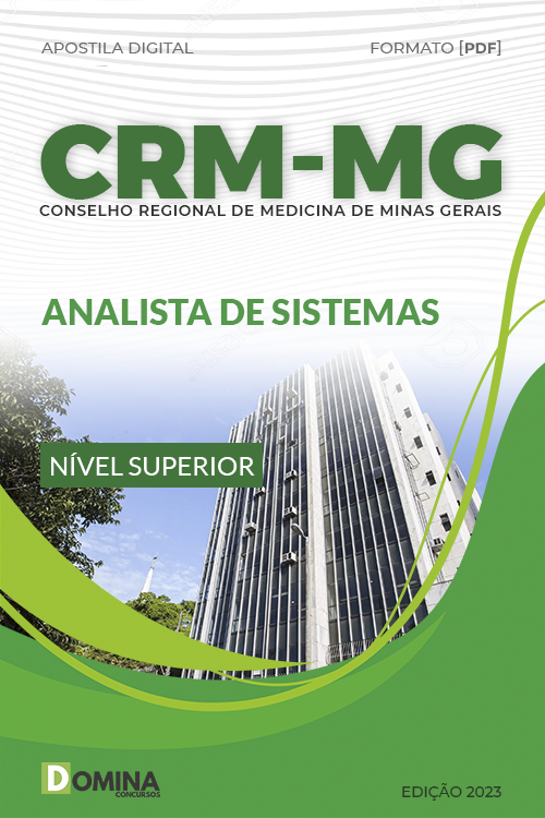 Apostila Digital Concurso CRM MG 2023 Analista Sistemas