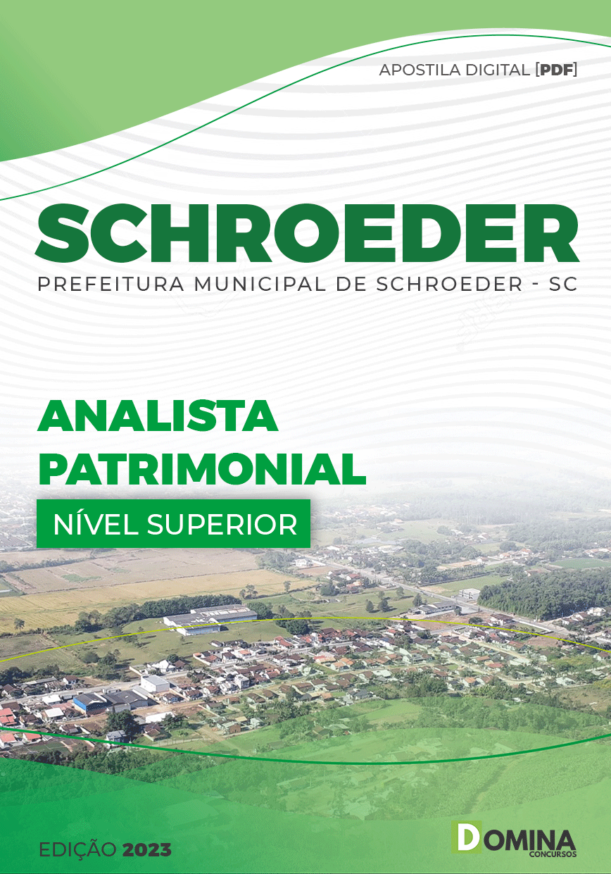 Apostila Digital Pref Schroeder SC 2023 Analista Patrimonial