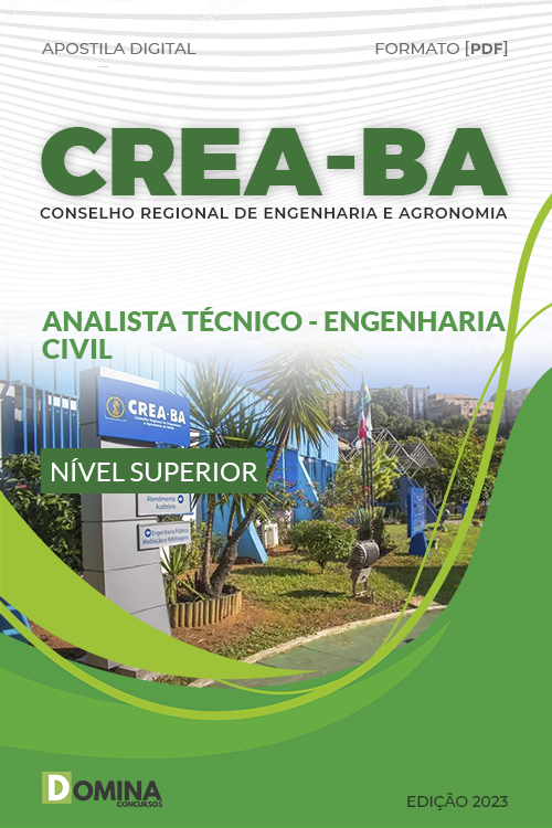 Apostila CREA BA 2023 Analista Técnico Engenharia Civil