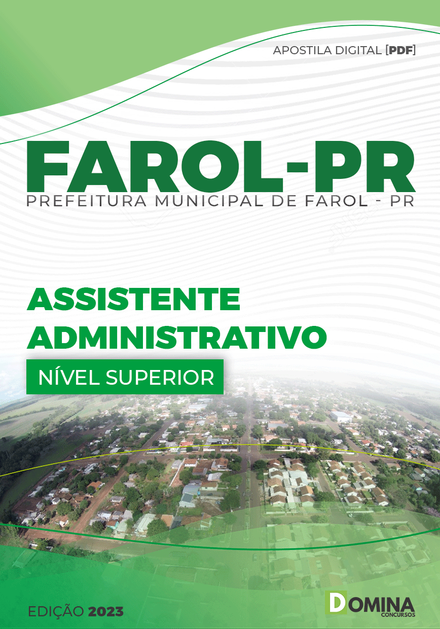 Apostila Concurso Pref Farol PR 2023 Assistente Administrativo