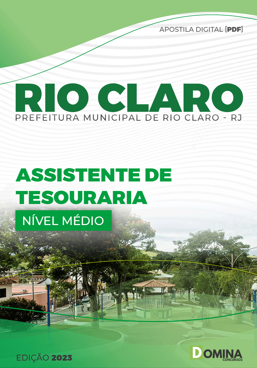 Apostila Concurso Pref Rio Claro RJ 2023 Assistente Tesouraria