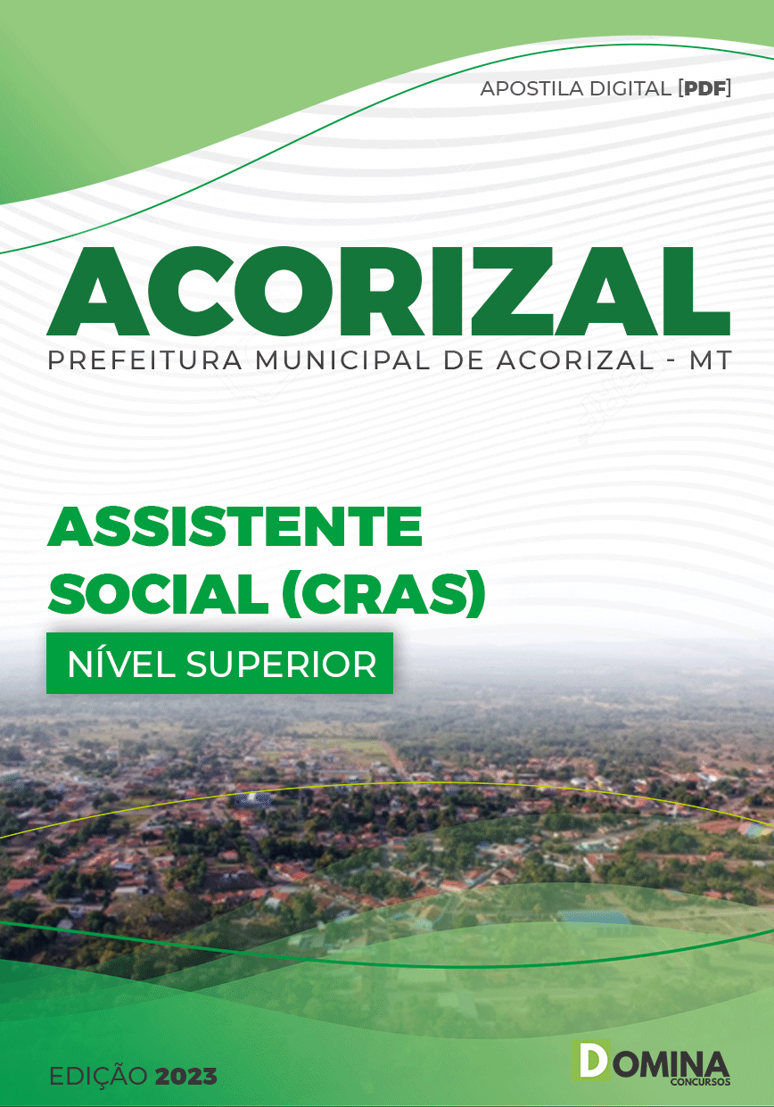 Apostila Digital Pref Acorizal MT 2023 Assistente Social