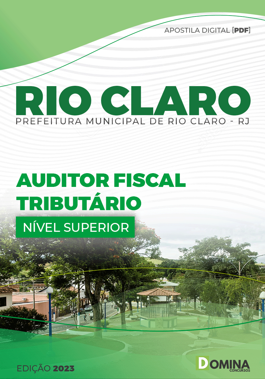 Apostila Pref Rio Claro RJ 2023 Auditor Fiscal Tributário