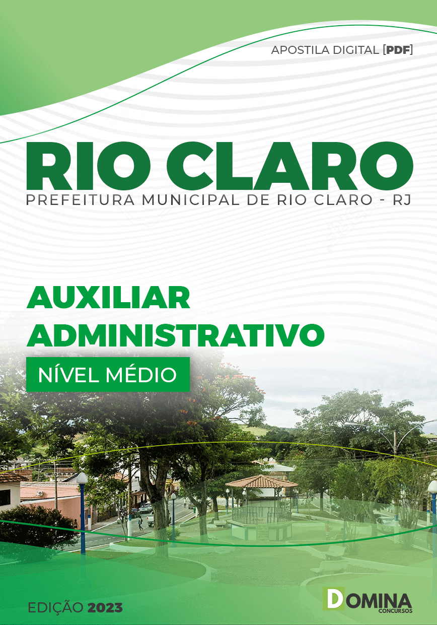 Apostila Pref Rio Claro RJ 2023 Auxiliar Administrativo