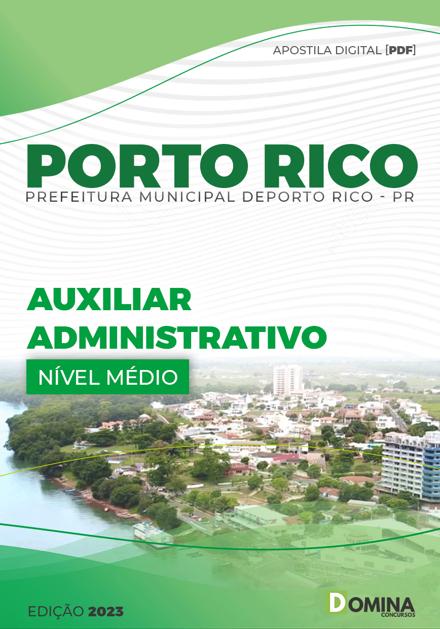 Apostila Pref Porto Rico PR 2023 Auxiliar Administrativo