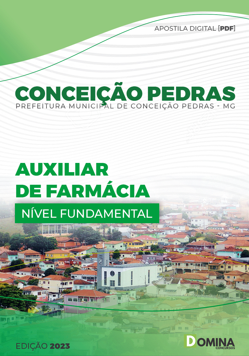 Apostila Pref Conceição Pedras MG 2023 Auxiliar Farmácia